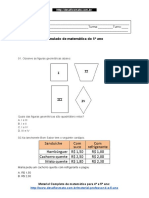 Simulado de Matemática Do 5º Ano 1 1