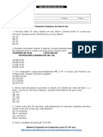 Simulado Situações Problemas de Soma 5 Ano 1 1