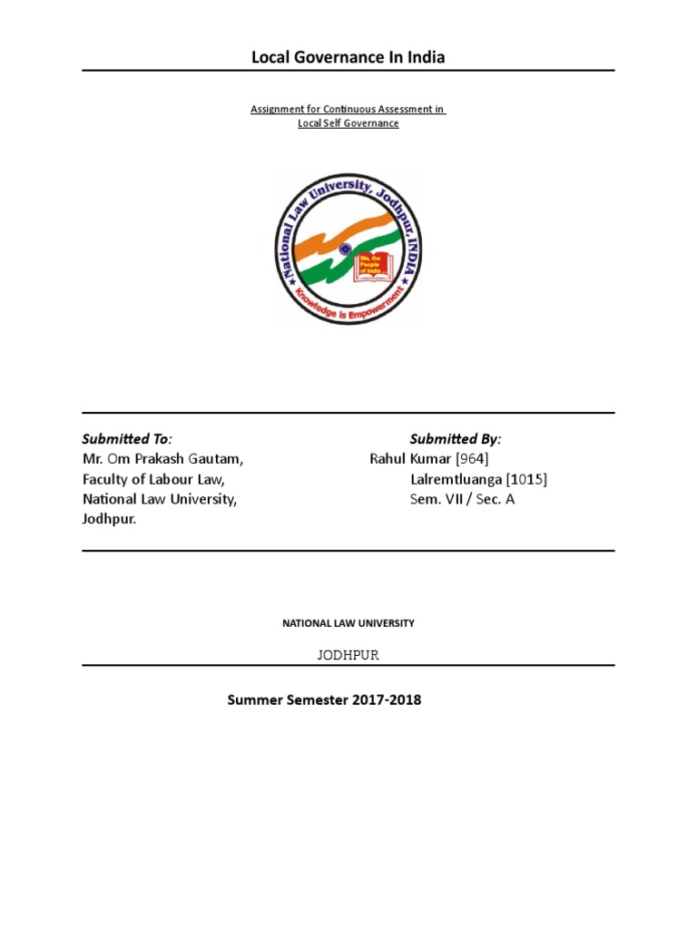 Local Governance Challenges in India | PDF | Governance | Political Science