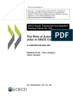The Risk of Automation For Jobs in OECD Countries: OECD Social, Employment and Migration Working Papers No. 189