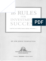 16 Rules for Investment Success