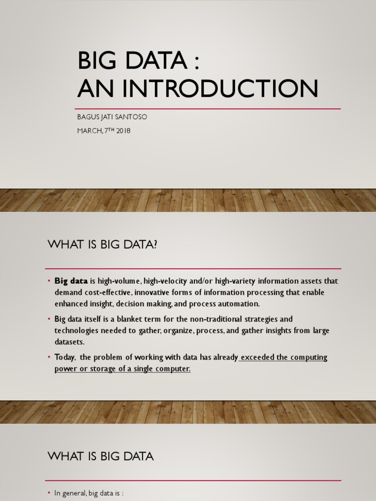 Introduction to Big Data Concepts | PDF | Big Data | Analytics