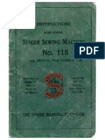 Singer Model 115 Sewing Machine Manual PDF