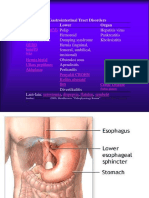 Gastrointestinal Tract Disorders Upper Lower Organ: Stomatitis (Dietcd) Gastritis Gerd