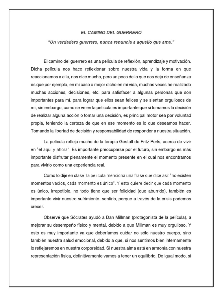 El Camino Del Guerrero | PDF | Las emociones | Sicología