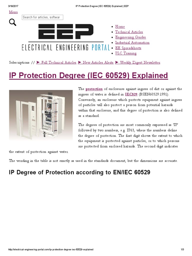 IP Protection Degree (IEC 60529) Explained _ EEP Engineering