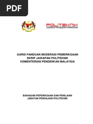 Bpn Garis Panduan Moderasi Pemeriksaan Skrip Jawapan Pdf