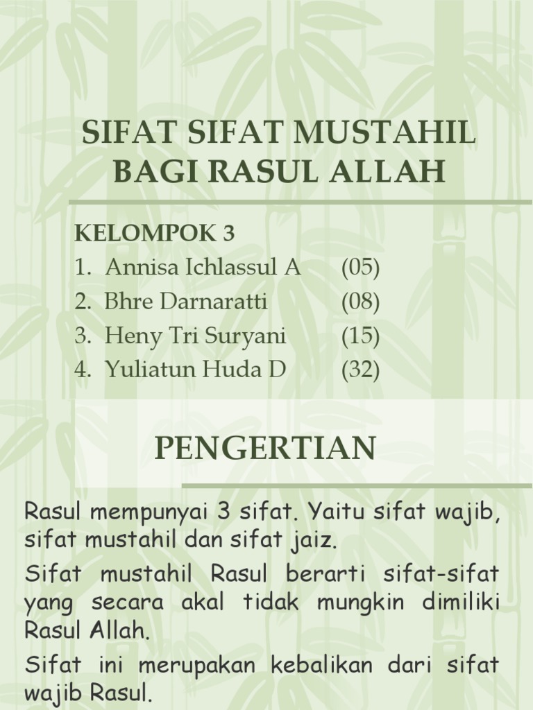 Sifat Mustahil Rasul Allah dan Artinya | PDF | Sejarah