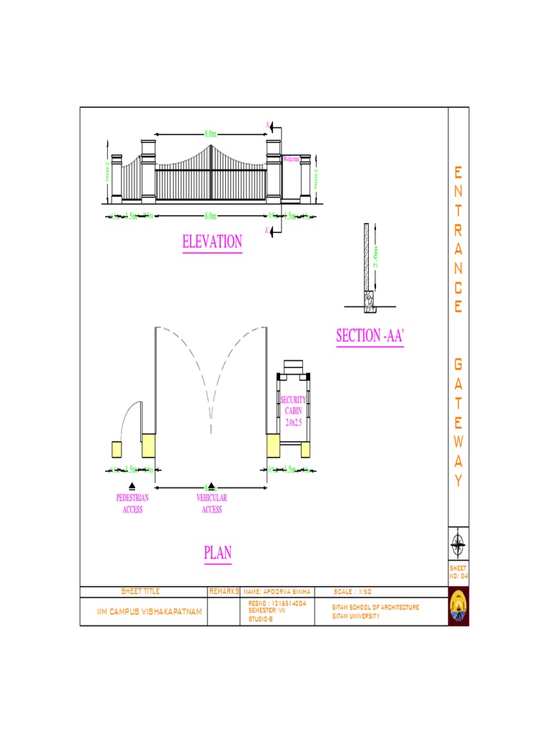 Entrance Gate Way-Model | PDF