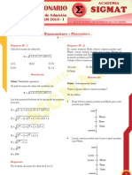 Solucionario Razonamiento Matematico UNASAM 2010 - I