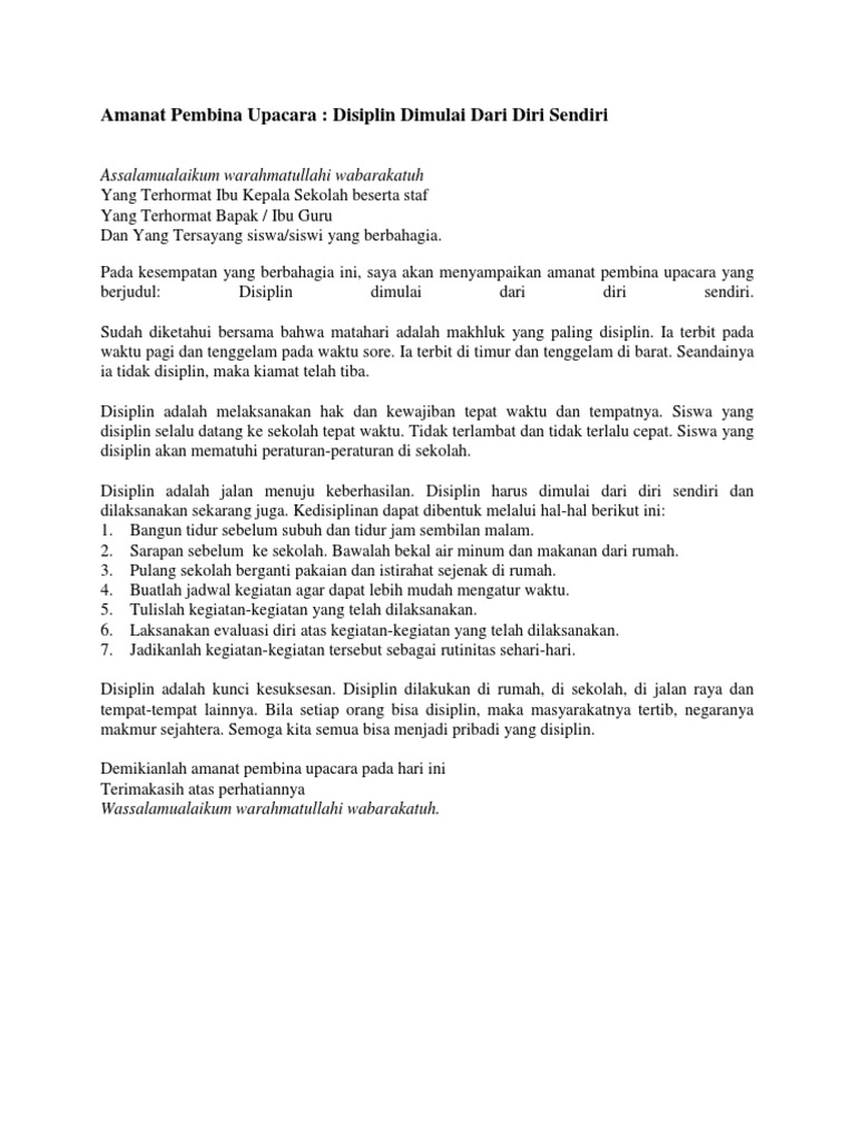 Amanat Pembina Upacara