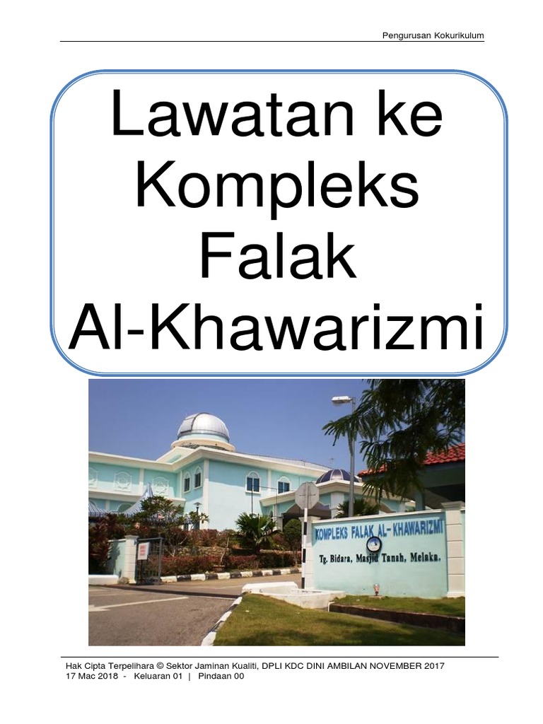 Laporan Kompleks Falak Al Khawarizmi Pdf