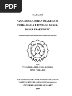 Download Makalah Analisis Laporan Praktikum Fisika Dasar i Tentang Dasar Dasar Praktikum by Arasima IKu Onot SN38653405 doc pdf