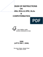 Compendium of Instructions On ERs EPIC SLA Computerisation
