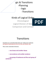 Logic & Transitions - Planning - Logic - Transitions Kinds of Logical Order