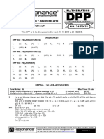 XII Maths DPP (34) - Prev Chaps - Determinant&Matrices PDF