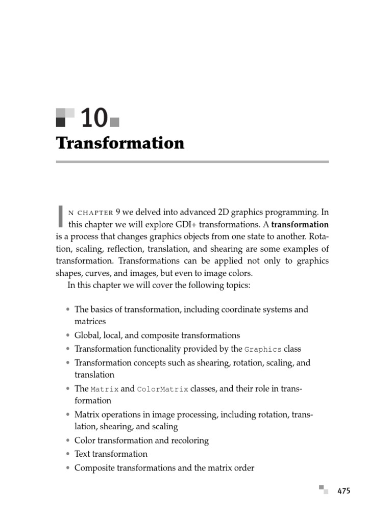 GDI+ Graphics Transformations Explained | PDF | Matrix (Mathematics ...