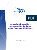 Manual de Respaldo y Recuperación de Datos Sobre Canaima GNU - Linux