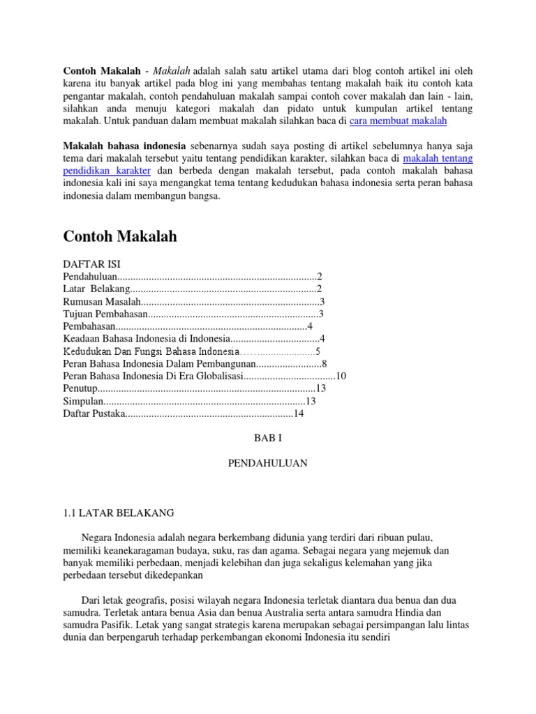 Contoh Makalah