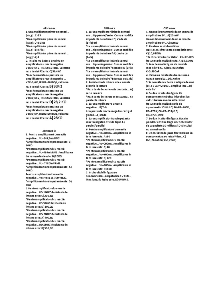 CEF - Circuite Electronice Fundamentale | PDF