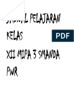 Jadwal Pelajaran Kelas