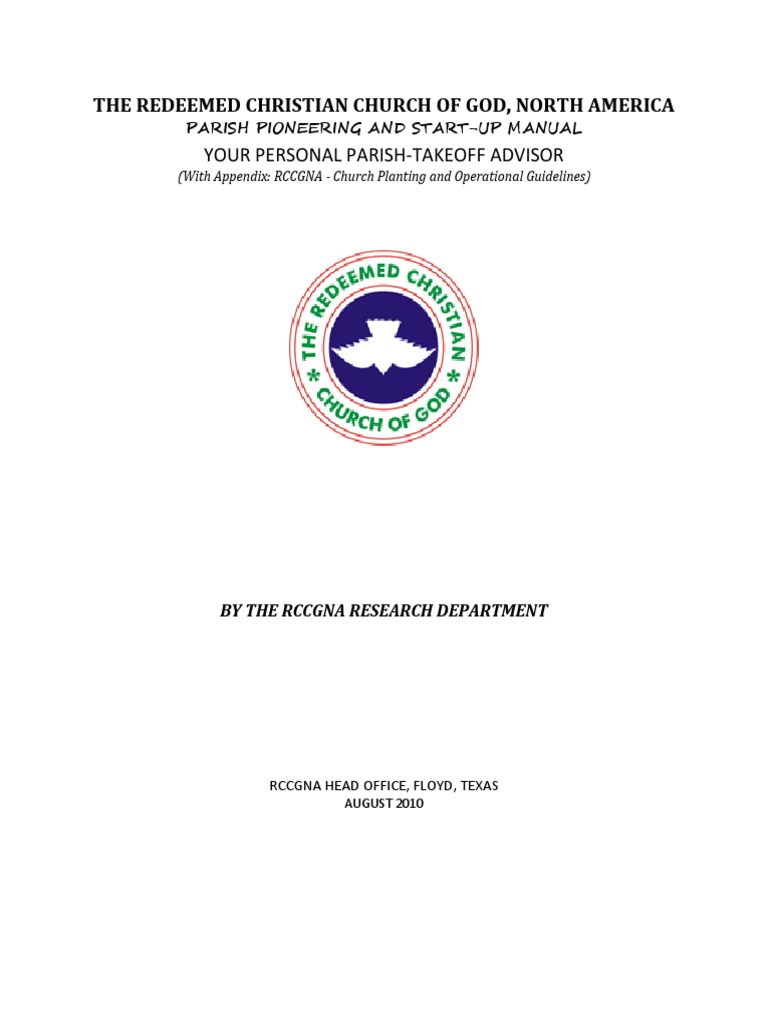 RCCGNA Parish Start-Up Guide | PDF | Sermon | Altar