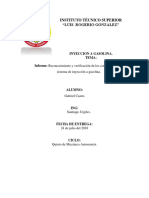 Prctica Del Sistema de Inyeccion A Gasolina.