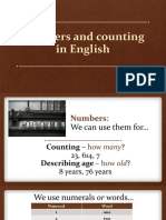 Cardinal & Ordinal Numbers - Vocabulary