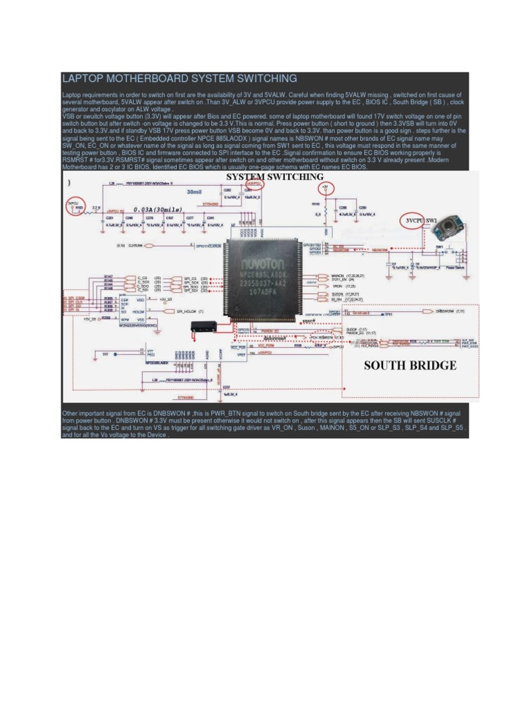 Laptop Motherboard Power Switching Guide | PDF