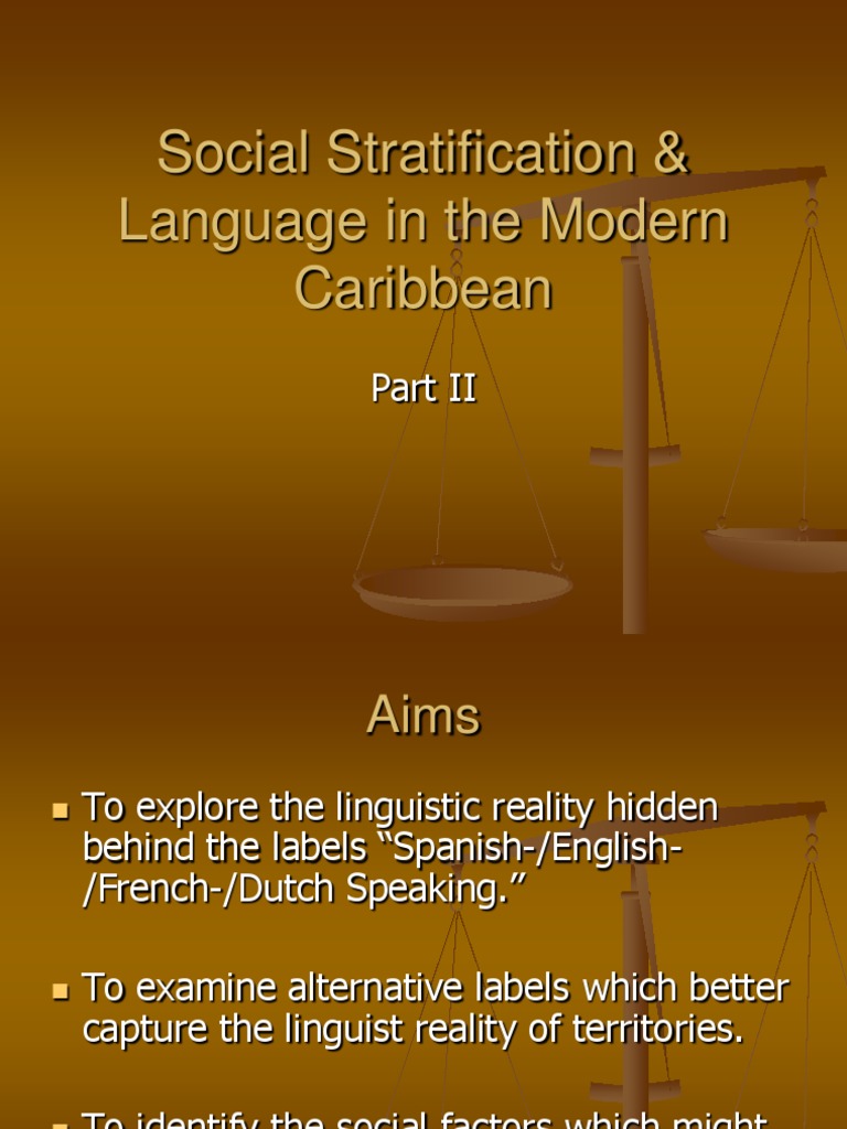 Social Stratification & Language in The Modern Caribbean | PDF ...