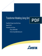 Transformer Modeling Using Simulator - TLR - Modifications