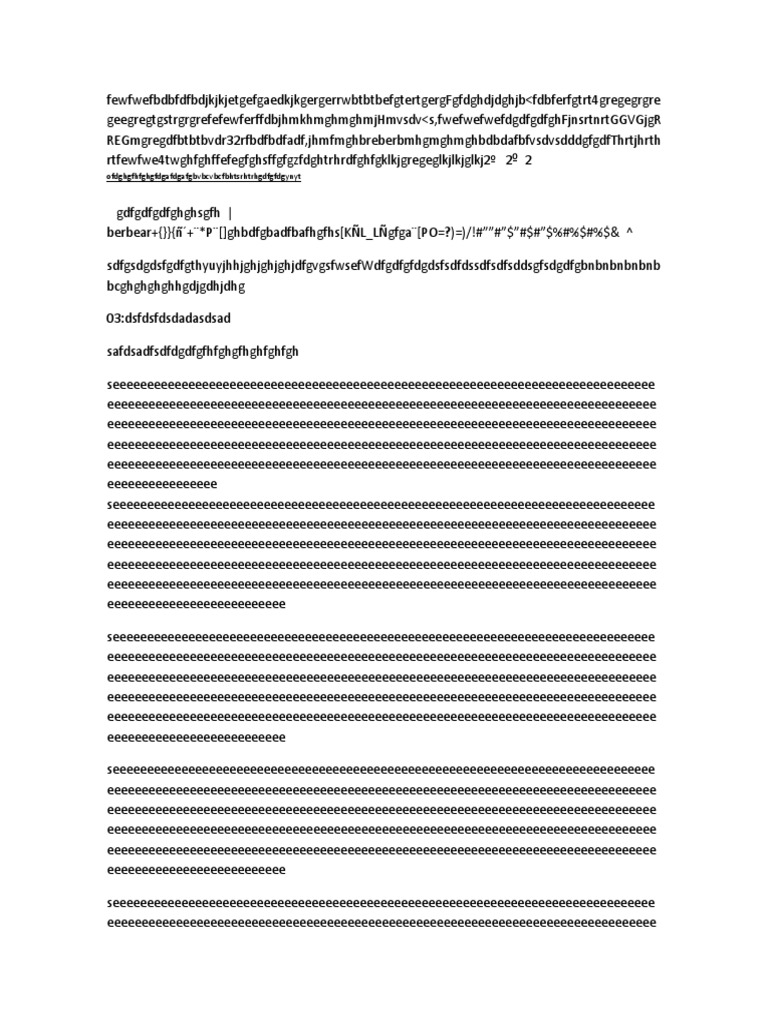 Nonsensical Text Document | PDF