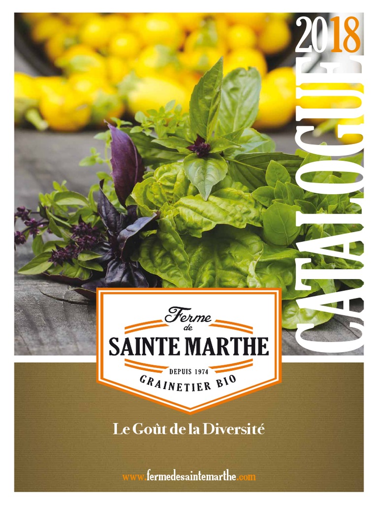 La Ferme Sainte Marthe Catalogue Ferme de Ste Marthe Catalogue-2018 | PDF | Agriculture | Écologie