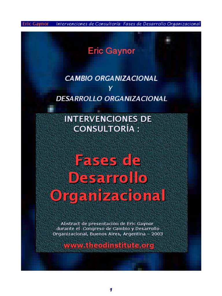 Fases de Consultoría en Desarrollo Organizacional | PDF | Desarrollo ...