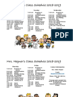 Daily Class Schedule 18-19