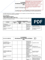 Modelo - Programa de Auditorías Internas