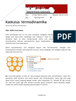 Kalkulus Termodinamika - Teknik Kimia Indonesia