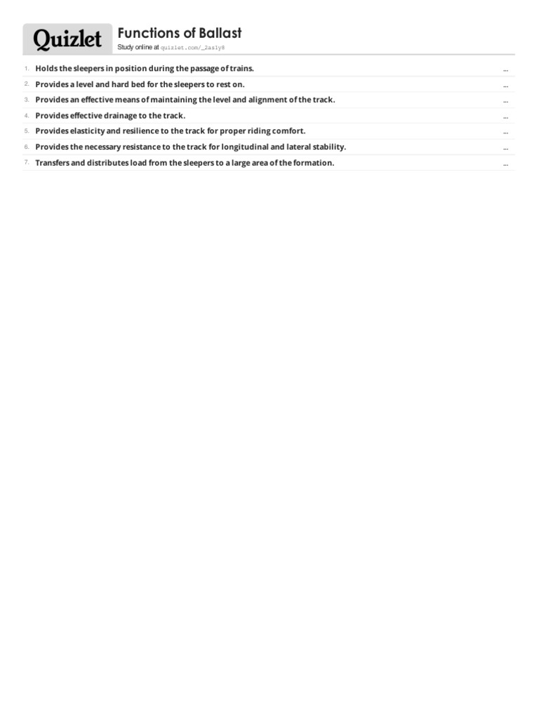 Functions of Ballast Study Online at PDF