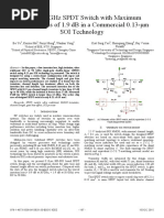 A Dc-50 GHZ SPDT Switch With Maximum Insertion Loss of 1.9 DB in A Commercial 0.13-Ȝm Soi Technology