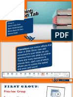 PowerPoint Transition Tab