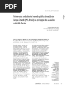 Fisioterapia Ambulatorial Na Rede Pública de Saúde de Campo Grande (MS, Brasil) Na Percepção Dos Usuários Resolutividade e Barreiras
