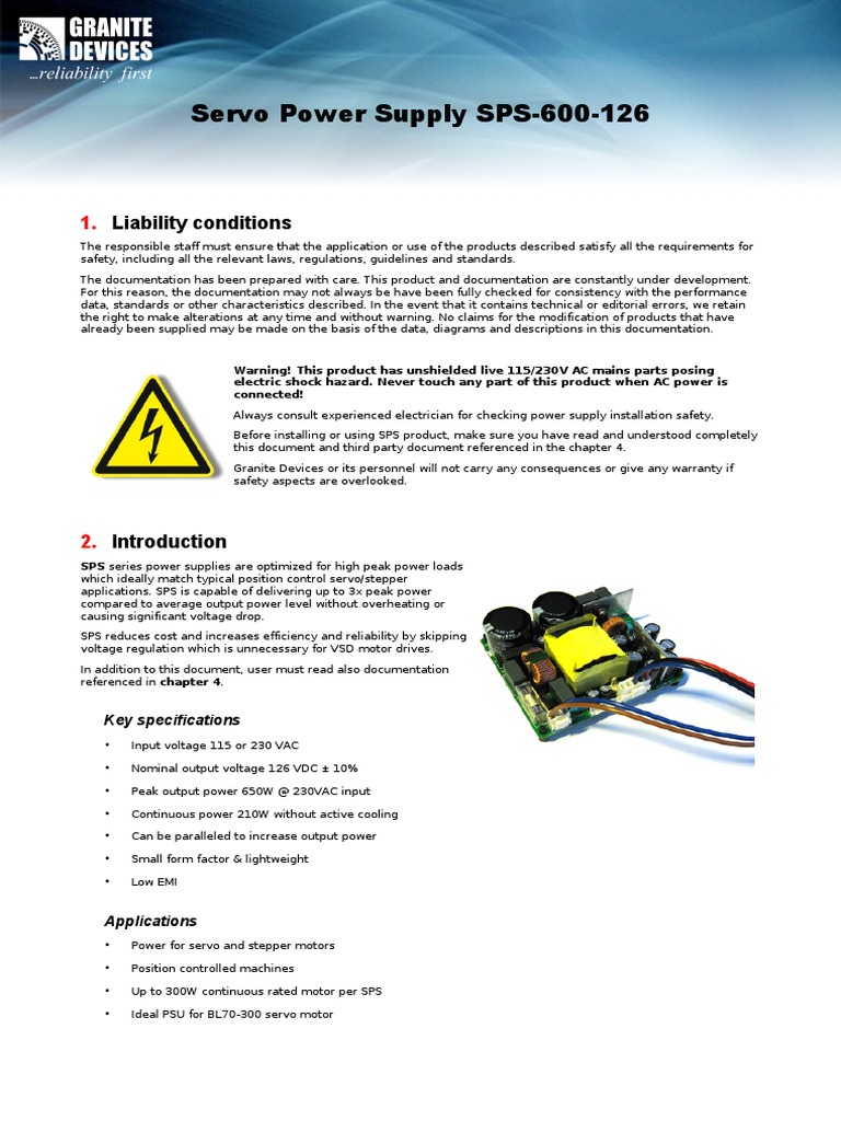 Sps 600 | PDF | Servomechanism | Power Supply