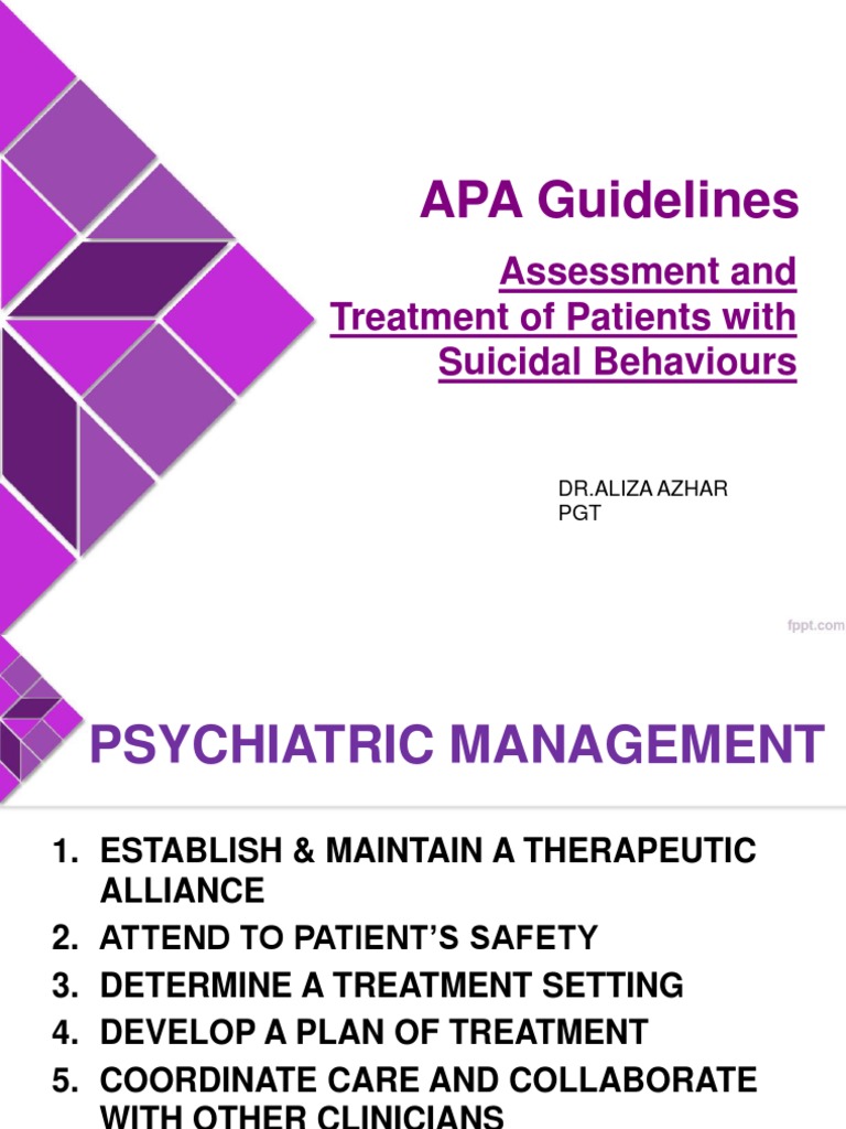 Apa Guidelines PDF Psychiatry Psychotherapy