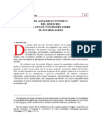 El Anlisis Econmico Del Derecho Algunas Cuestiones Sobre Su Justificacin 0 PDF