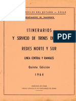 Itinerarios y Servicios de Trenes de Carga Redes Norte Y Sur - 1964