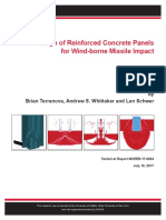 Design of Reinforced Concrete Panels For Wind-Borne Missile Impact