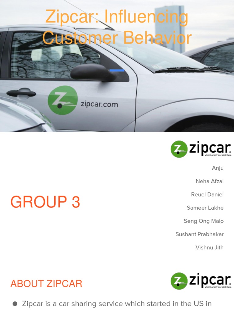 Zipcar Influencing Customer Behavior PDF Fee Car Rental