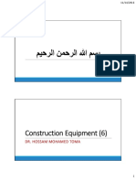 Construction Equipment (6) : Dr. Hossam Mohamed Toma