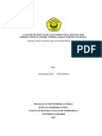 Analisis Materi Usaha Dan Energi Pada Jenjang SMP Disertai Dengan Model Pembelajaran Inquiry Learning