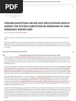 Troubleshooting an MS-DOS Application Which Hangs the NTVDM Subsystem in Windows XP and Windows Server 2003 - Markwilson